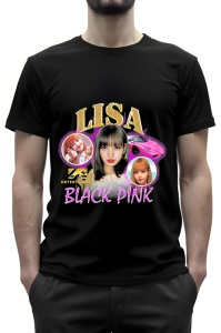Tricou barbat - Lisa din Blackpink - KPOP, stil, muzică, idol, cultură, pop, trendy, grup, fanbase, Korea