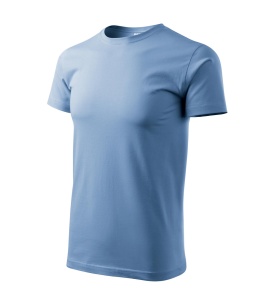 Tricou pentru barbati basic din bumbac de culoare albastru deschis