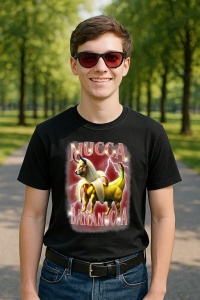 Tricou Barbat Tralalero Tralala cu personajul Bananucca Funny Italian Brainrot Animals Meme