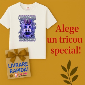 Tricou Barbat Tralalero Tralala cu personajul Italian Brainrot Cappuccino Assassino, Funny Cappuccino Meme - Img 7