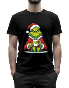 Tricou barbati - MORNING COFFEE GRINCH