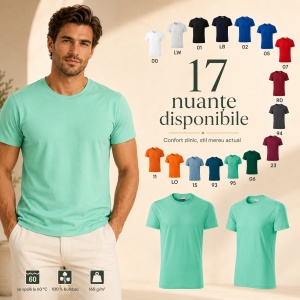 Tricou bărbați Rimeck Resist R01, 100% bumbac pre-shrunk, 160 g/m², 17 culori - Img 9