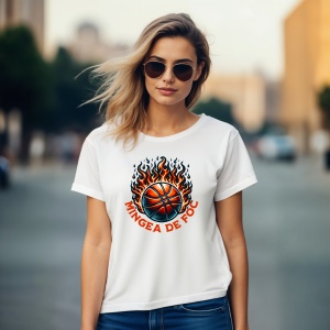 Tricou Basket, Mingea de foc - Basketball - Burn Game - Copii | Dama | Barbat - Img 8
