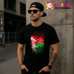 Tricou Belarus Steag Splash Art, Copii | Dama | Barbat, culoare negru - Img 6