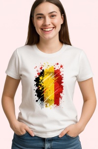 Tricou Belgium Steag Splash Art, Copii | Dama | Barbat - Img 4