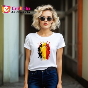 Tricou Belgium Steag Splash Art, Copii | Dama | Barbat - Img 12