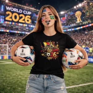 Tricou Belgium World Cup 2026 Fifa, din bumbac 100%, tricou negru, Copii | Dama | Barbat - Img 9