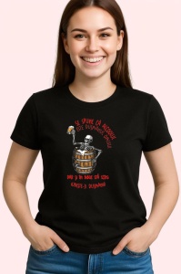 Tricou biblie definitie umoristica alcool distilat, Copii | Dama | Barbat , tricou negru - Img 2