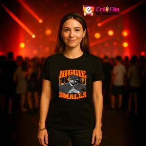 Tricou Biggie Smalls - Orange Font, muzica Rock (Heavy Metal), Dama | Barbat | Copii, Culoare Negru - Img 12