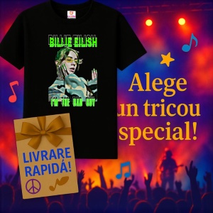 Tricou Billie Eilish - I'm the Bad Guy, muzica Hip-Hop / Pop, Dama | Barbat | Copii, Culoare Negru - Img 7