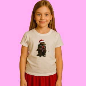 Tricou Borbeto Bandito Imbodobit Cu Decoratiuni De Craciun, din bumbac 100%, tricou alb, Copii | Dama | Barbat - Img 2