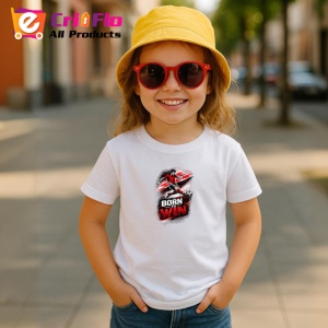 Tricou Born To Win Motociclist Viteza Design Sportiv, din bumbac 100% , tricou alb pentru Copii | Dama | Barbat - Img 5