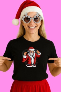 Tricou Boxing Santa, din bumbac 100% Copii | Dama | Barbat