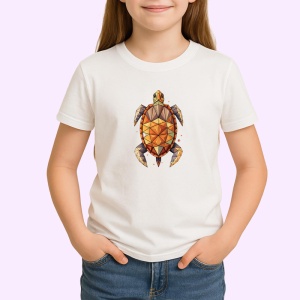 Tricou Broasca Testoasa Geometrie Maronie, Copii | Dama | Barbat - Img 3