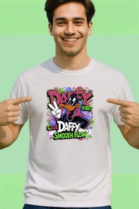 Tricou Bugs Bunny chill vibes cu hoodie pe fundal mov Copii | Dama | Barbat Barbat - Img 3