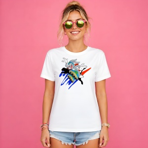 Tricou Bugs Bunny Fast Run Street Motivation Graphic, din bumbac 100% Copii | Dama | Barbat - Img 3