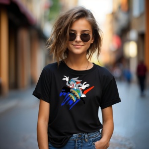 Tricou Bugs Bunny Jump Panter Tricou Negru - Copii | Dama | Barbat - Img 4