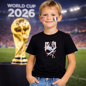 Tricou Bukayo Saka England World Cup Fifa 2026 V2, din bumbac 100%, tricou negru, Copii | Dama | Barbat - Img 5