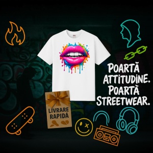 Tricou Buze Colorate Gloss Lipstick - Copii | Dama | Barbat - Img 4