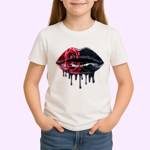 Tricou Buze femeie zmeura si portocala, Lip gloss, Copii | Dama - Img 2