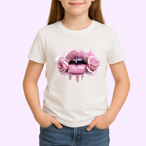 Tricou Buze roz cu trandafir si miere lichida, Lip gloss, Copii | Dama - Img 3