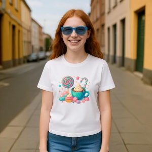 Tricou Cafea si bomboane - Copii | Dama | Barbat - Img 3