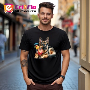 Tricou Caine ciobanesc cocktail portocala vara relaxare, Copii | Dama | Barbat , tricou negru - Img 10