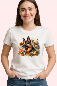 Tricou caine ciobanesc german fructe pepene cocktail vara, Copii | Dama | Barbat - Img 3