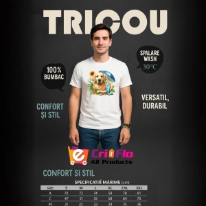 Tricou caine golden retriever umbrela fructe vara cocktail, Copii | Dama | Barbat - Img 6