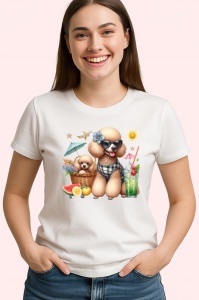 Tricou caine pudel costum de baie cos plaja vara, Copii | Dama | Barbat - Img 3