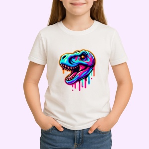 Tricou Cap de dinozaur colorat in stil comic Copii | Dama | Barbat - Img 4