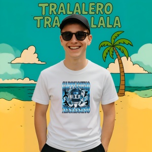 Tricou Cappuccino Assassino Ninja Blue ** Tralalero Tralala Copii | Dama | Barbat - Img 9