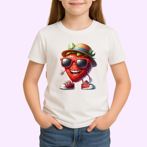 Tricou Capsuna amuzanta de vara cool, Fructe, Copii | Dama