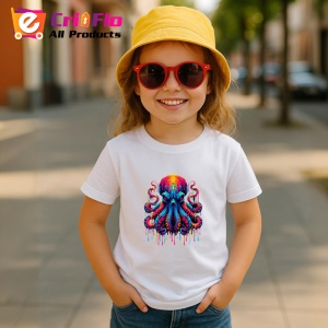 Tricou Caracatita colorata graffiti adancuri fantastice Copii | Dama | Barbat - Img 11