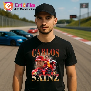 Tricou Carlos Sainz Colaj Rosu Portocaliu Formula 1, Copii | Dama | Barbat - Img 8