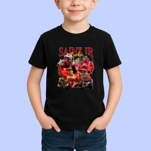 Tricou Carlos Sainz Jr Colaj Masina Echipa Ferrari Formula 1, Copii | Dama | Barbat - Img 2