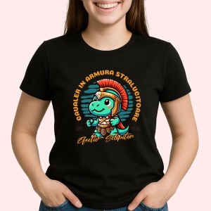 Tricou Cavaler In armura Stralucitoare Negru, Copii | Dama | Barbat