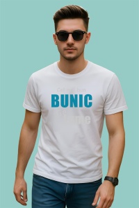 Tricou Cel Mai Bun Bunic Albastru, din bumbac 100%, tricou alb, Dama | Barbat - Img 2
