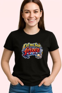 Tricou Cel Mai Bun Frizer Foarfece Pieptan V1, din bumbac 100%, tricou negru Dama | Barbat - Img 2