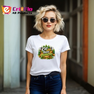 Tricou Cel Mai Bun Padurar Peisaj Verde V3, din bumbac 100% , tricou alb pentru Dama | Barbat - Img 4