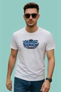 Tricou Cel Mai Bun Politist Insigna Albastra V1, din bumbac 100% , tricou alb pentru Dama | Barbat - Img 3