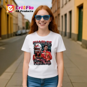 Tricou Charles Leclerc Portret Dublu Ferrari Formula 1, Copii | Dama | Barbat - Img 7