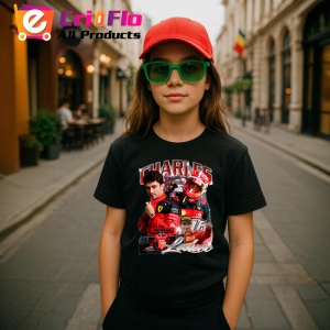Tricou Charles Leclerc Portret Formula 1 Costum Ferrari, Copii | Dama | Barbat - Img 4