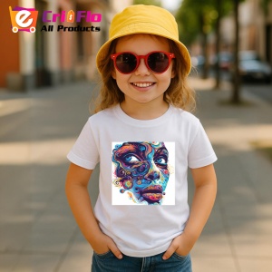 Tricou Chip feminin cu spirale psihedelice fundal alb Copii | Dama | Barbat - Img 11