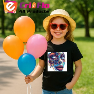 Tricou Chip feminin cu spirale psihedelice fundal alb Copii | Dama | Barbat, culoare negru - Img 10