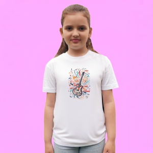 Tricou Chitara Colorata Arta Curcubeu, Copii | Dama | Barbat - Img 3