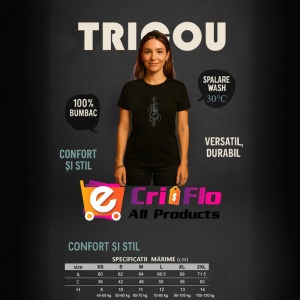 Tricou Chitara Note Muzicale Eleganta, Copii | Dama | Barbat, culoare negru - Img 12