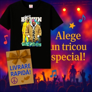 Tricou Chris Brown - Two Outfits, muzica Hip-Hop / Trap, Dama | Barbat | Copii, Culoare Negru - Img 7
