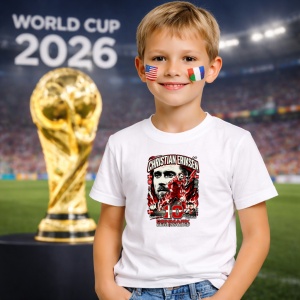 Tricou Christian Eriksen Denmark World Cup Fifa 2026, din bumbac 100%, tricou alb, Copii | Dama | Barbat - Img 5