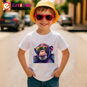 Tricou Cimpanzeu cu ochelari reflectand natura Copii | Dama | Barbat - Img 11